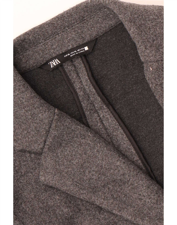 Zara Hombre Abrigo UK 42 XL Gris