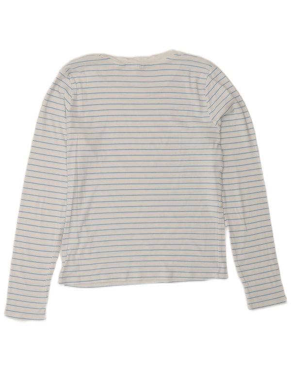 Levi's Top de manga larga para mujer UK 42 Mediano Rayas blancas