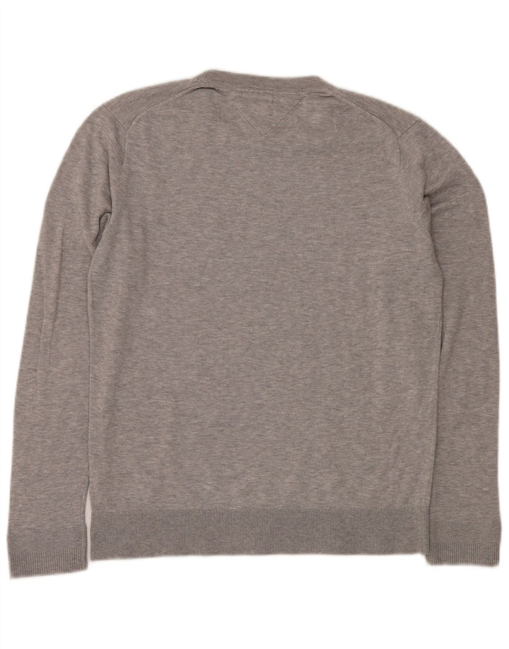 Tommy Hilfiger Jersey con cuello redondo para hombre de algodón gris medio