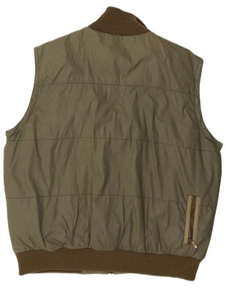 Chaleco acolchado Levi's para hombre Reino Unido 40 Algodón verde grande