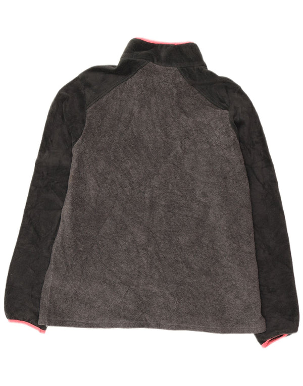 Columbia Jersey de forro polar con cuello y botones para mujer UK 44 Gris medio Colorblock