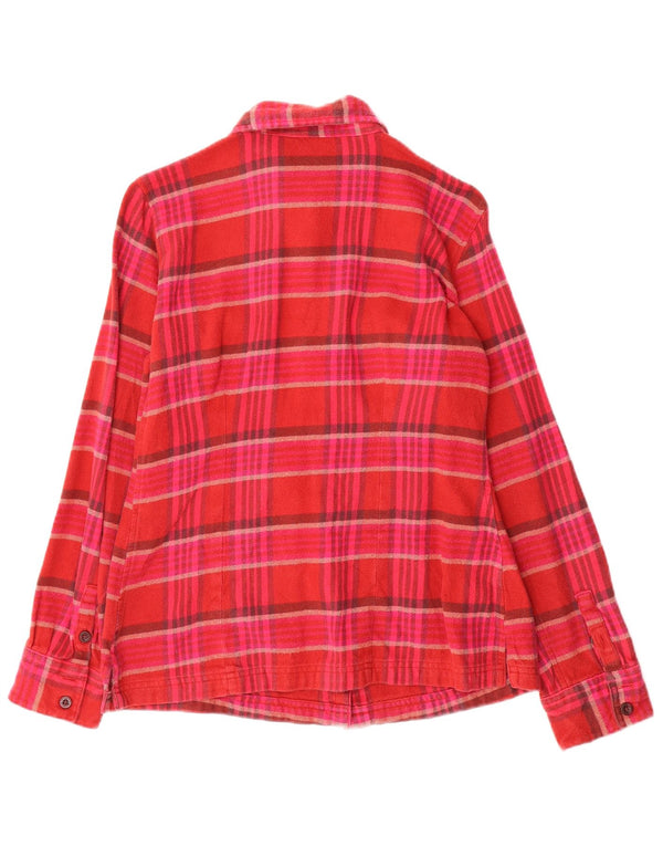 Patagonia Camisa de franela para mujer US 6 Medium Red Check Cotton