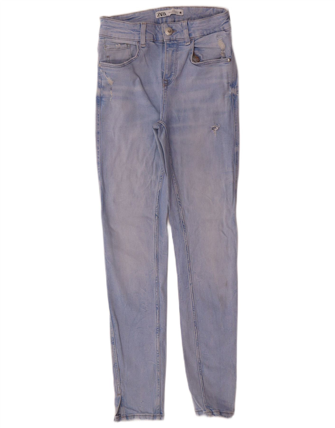 Zara Vaqueros Pitillo Mujer EU 36 XS W26 L27 Azul Algodón Moderno