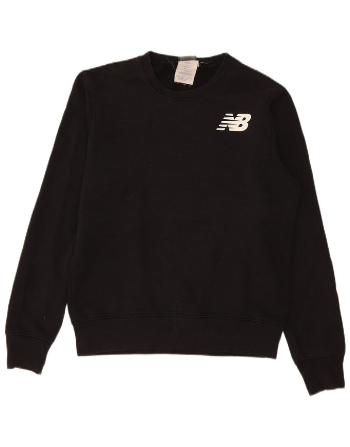 New Balance Hombre Sudadera Gráfica Jersey Pequeño Algodón Negro
