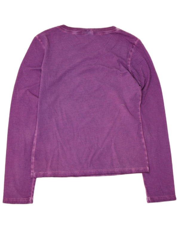 Iceberg Top gráfico para mujer manga larga UK 44 grande algodón morado
