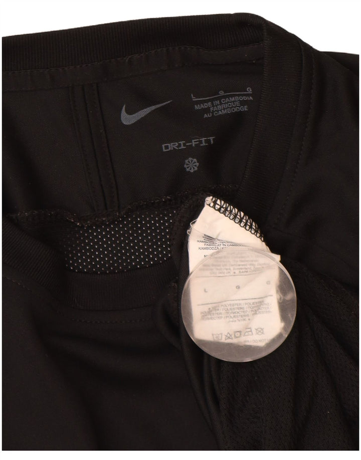 Nike - Camiseta Dri Fit para hombre, talla grande, poliéster negro