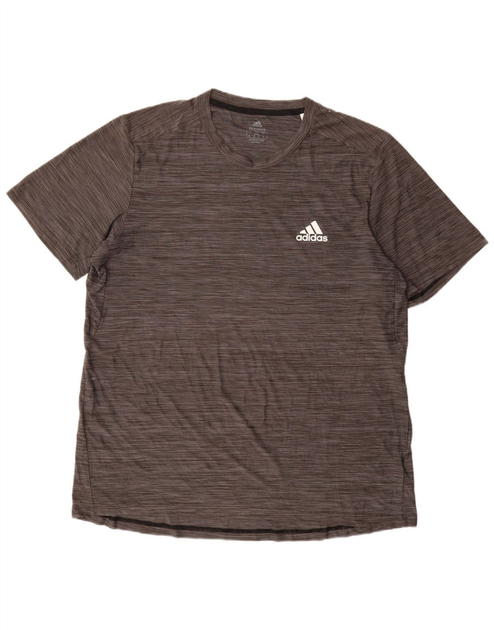 Adidas Hombre Aeroready Camiseta Top Grande Gris Moteado Poliéster