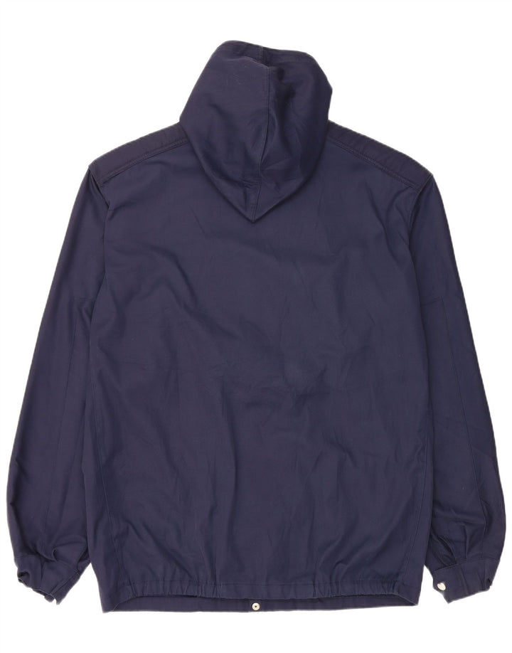 Vintage hombres con capucha chaqueta utilitaria IT 54 2XL azul marino