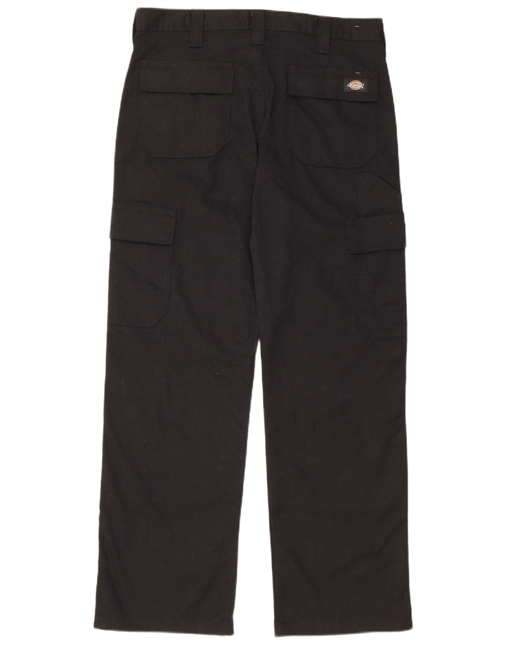 Dickies Pantalones cargo rectos para hombre W32 L30 Poliéster negro