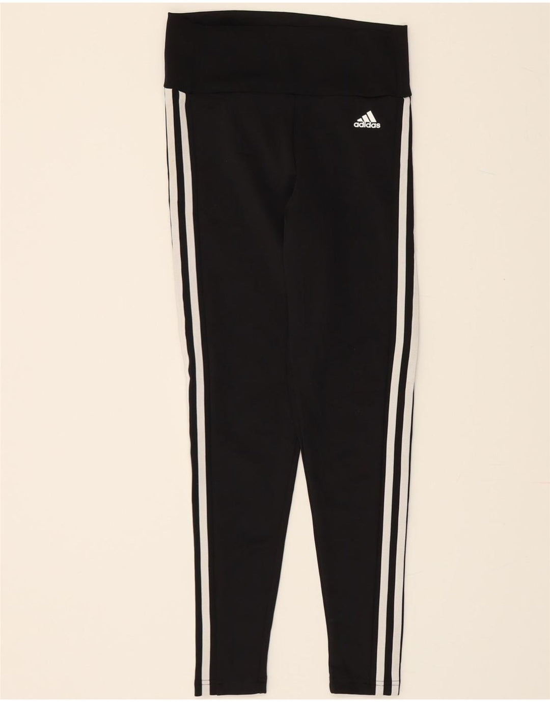 ADIDAS Womens Aeroready Leggings UK 8/10 Small Black Polyester Vintage Adidas and Second-Hand Adidas from Messina Hembry 