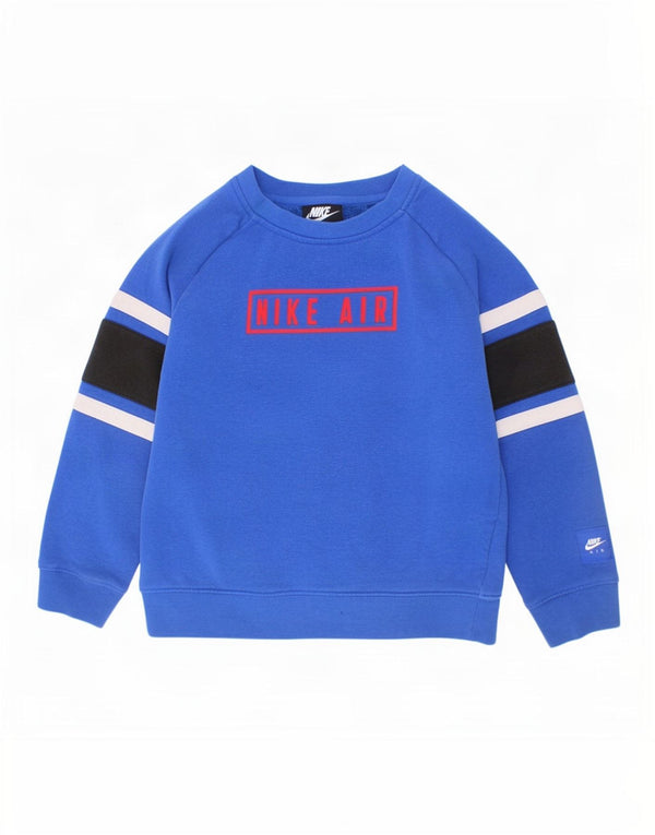 Nike Sudadera gráfica para niños 6-7 años Grande Azul Colorblock Algodón