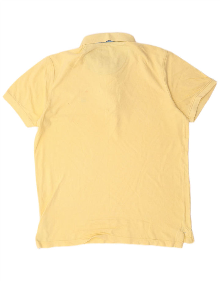 Crew Clothing Polo para hombre de algodón amarillo medio