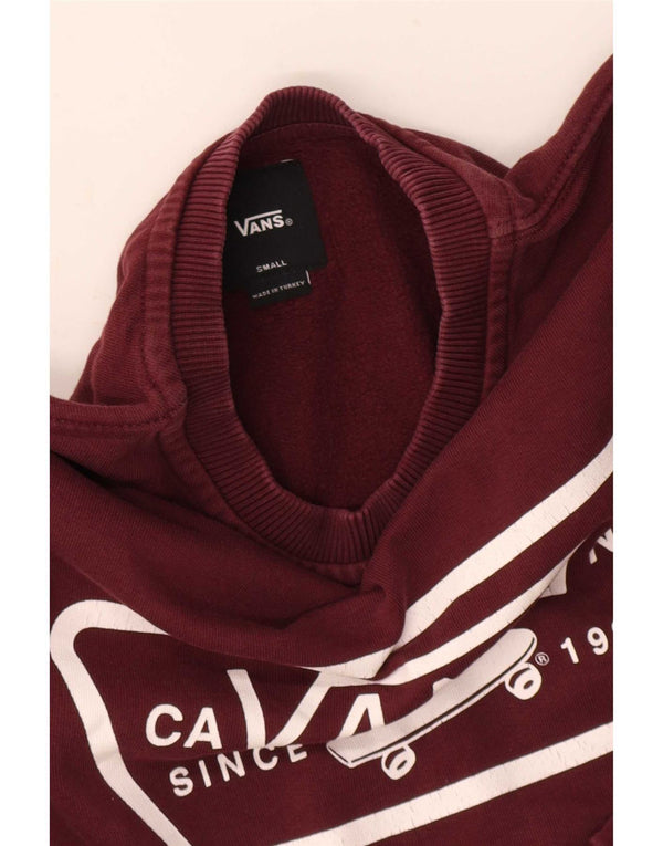 Vans Sudadera con gráfico para hombre Jumper Small Borgoña