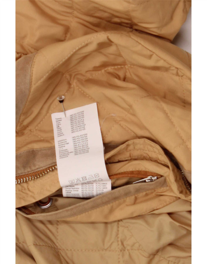 Geox Chaqueta acolchada extragrande para mujer UK 10 Small Beige Poliéster