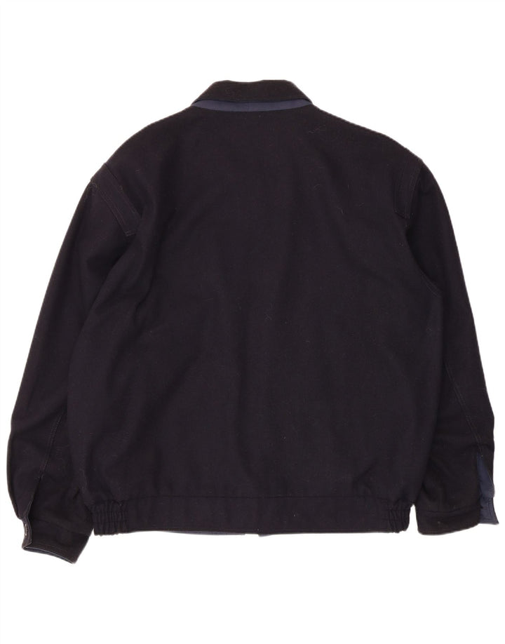 Vintage hombres bomber chaqueta Reino Unido 42 XL azul marino