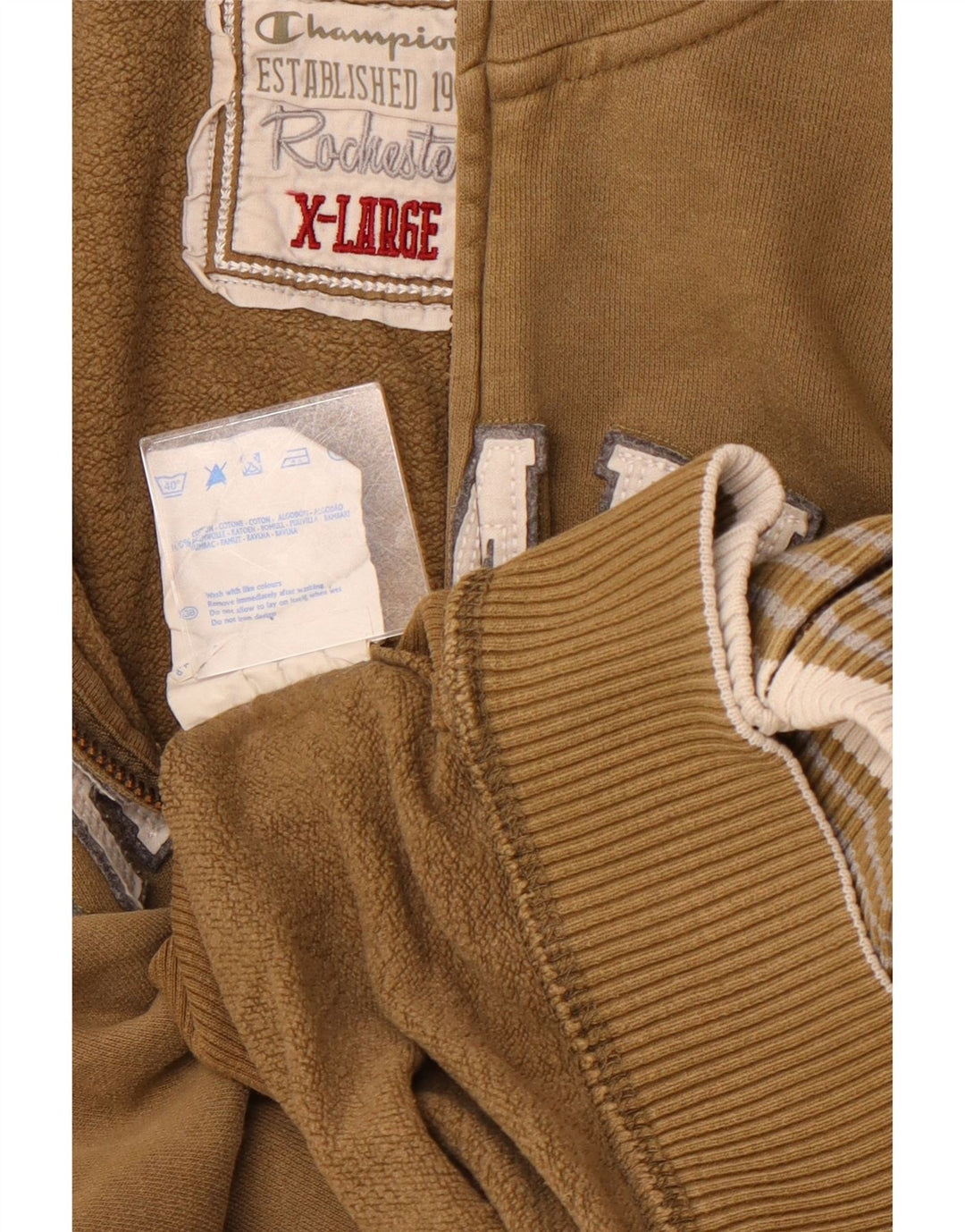 CHAMPION Mujer Rochester Graphic Chándal Top Chaqueta UK 18 XL Beige