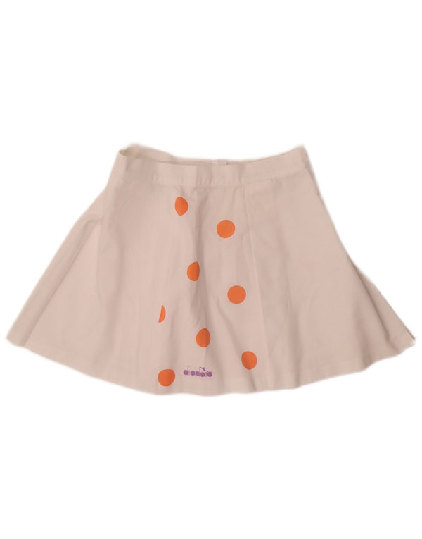 Minifalda Diadora para mujer UK 12 Medium W26 Poliéster de lunares blancos