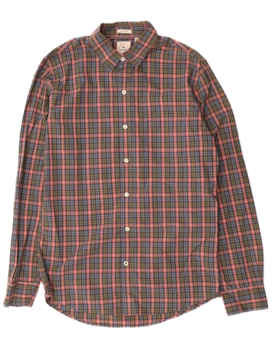 DOCKERS Camisa Slim Fit De Algodón A Cuadros Multicolor Hombre