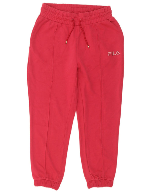 Fila Pantalones de chándal para mujer Joggers UK 10 Small Red Cotton