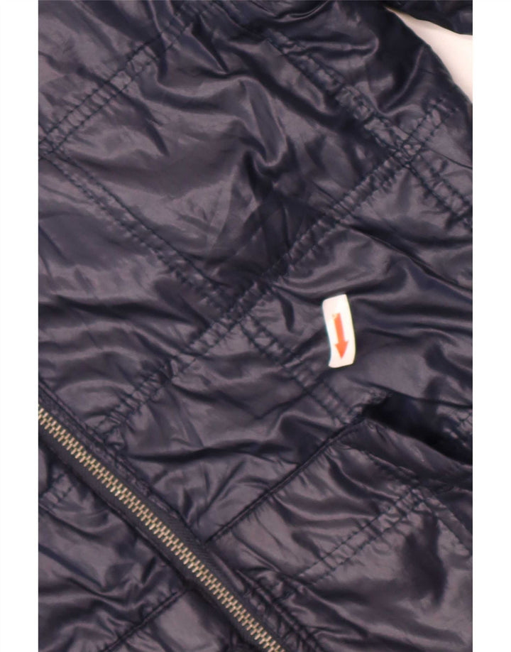Zara Mens Chaqueta Bomber Con Capucha UK 36 Small Azul Marino