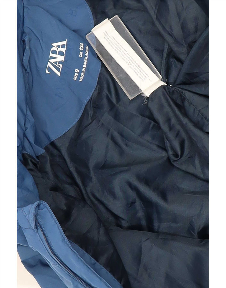 Zara Cazadora Acolchada Con Capucha Niño 8-9 Años Azul Poliéster