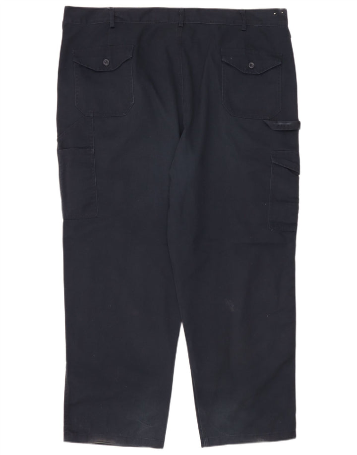 Dickies Pantalón cargo recto para hombre W44 L28 Poliéster azul marino