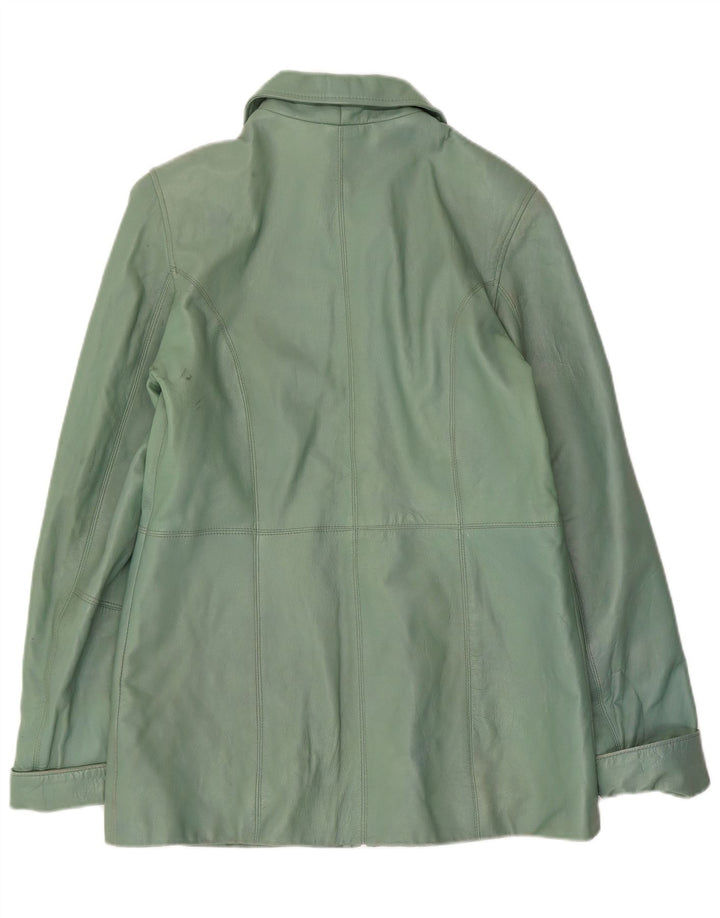 BIKO Chaqueta de cuero para mujer EU 40 Cuero verde medio