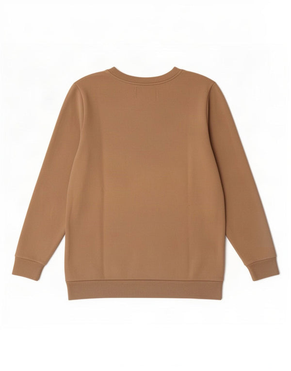 Calvin Klein Jeans Sudadera gráfica para mujer Jumper UK 10 Small Beige