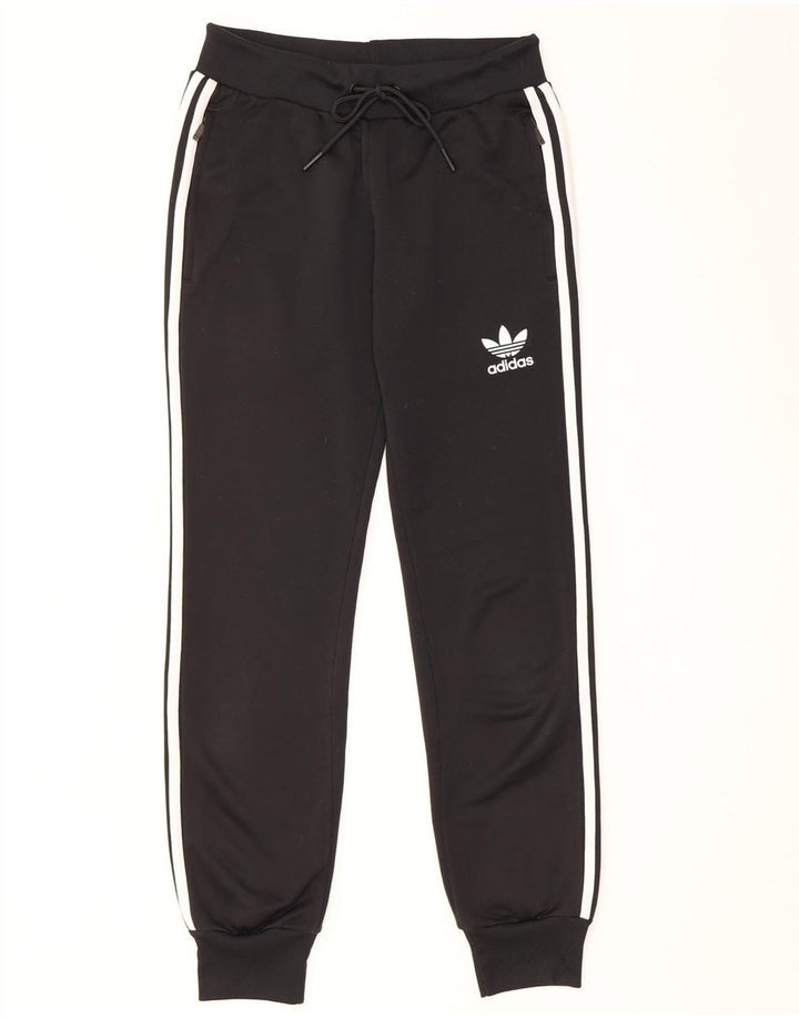 Adidas Mujer Chándal Pantalones Joggers UK 8 Pequeño Negro Poliéster