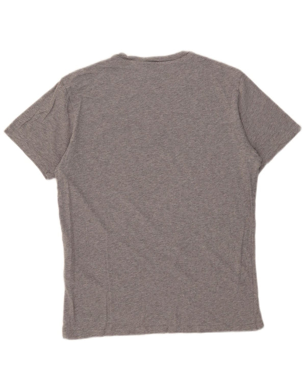 Levi's Camiseta gráfica para mujer Top UK 10 Pequeño algodón moteado gris