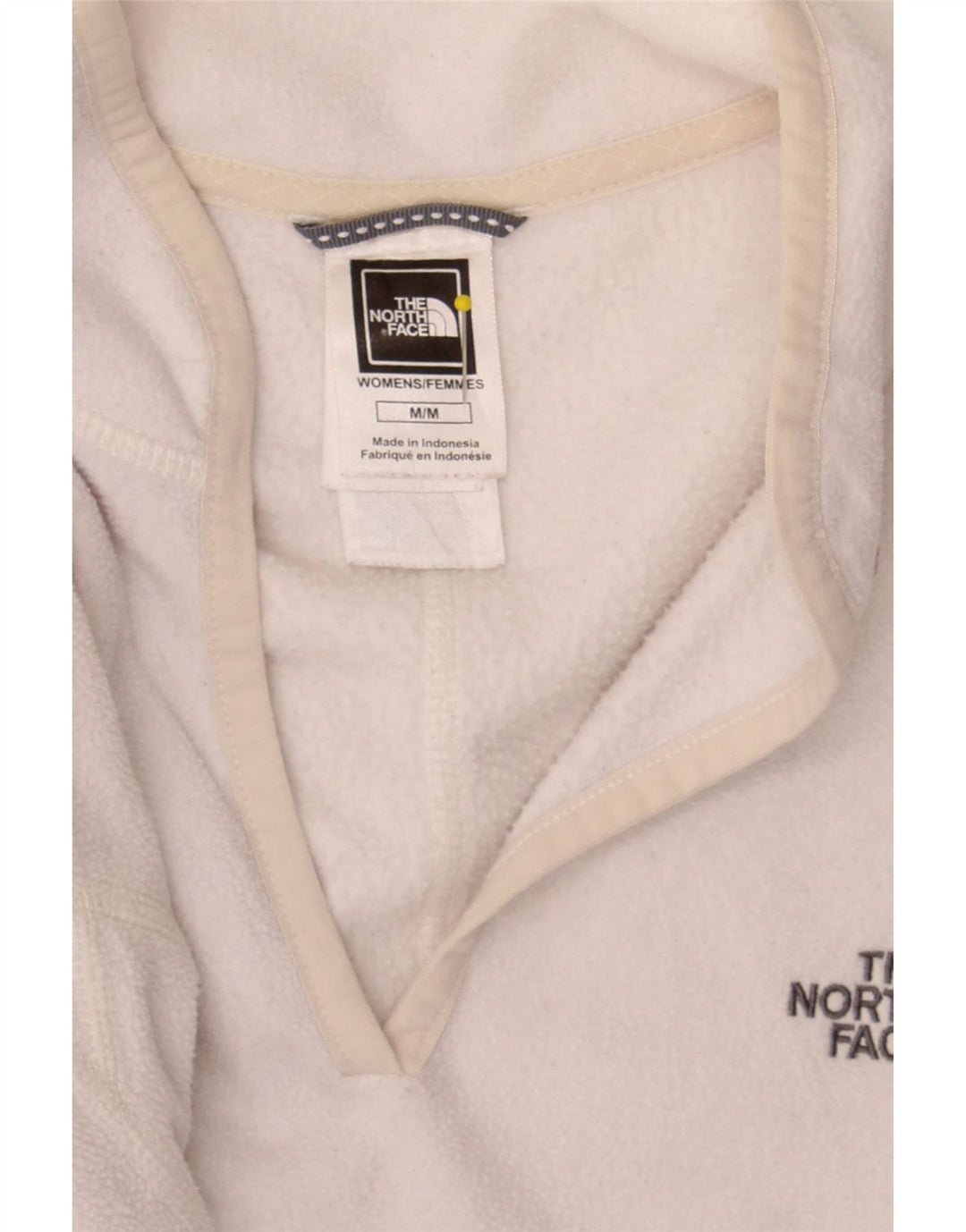THE NORTH FACE Womens Fleece Jumper UK 14 Medium White Polyester Vintage The North Face and Second-Hand The North Face from Messina Hembry 