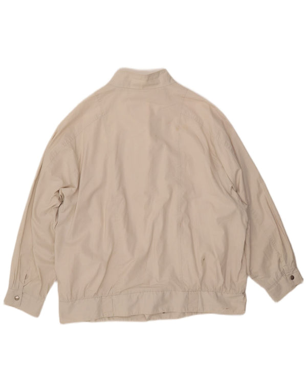 NINO Chaqueta Bomber Extragrande para Mujer UK 20 2XL Algodón Beige