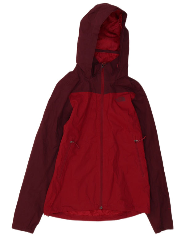 The North Face Chaqueta impermeable con capucha para mujer UK 6 XS Borgoña Colorblock