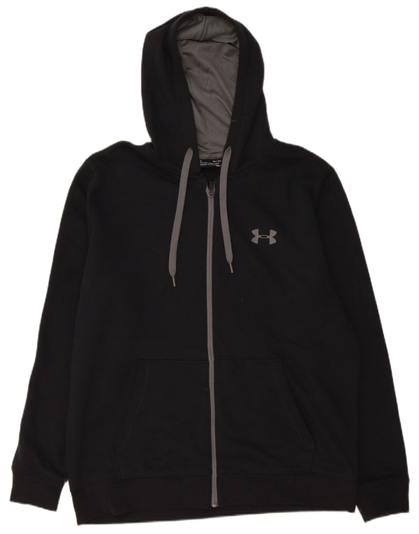Under Armour Cold Gear Zip Sudadera con capucha para hombre XL Algodón negro