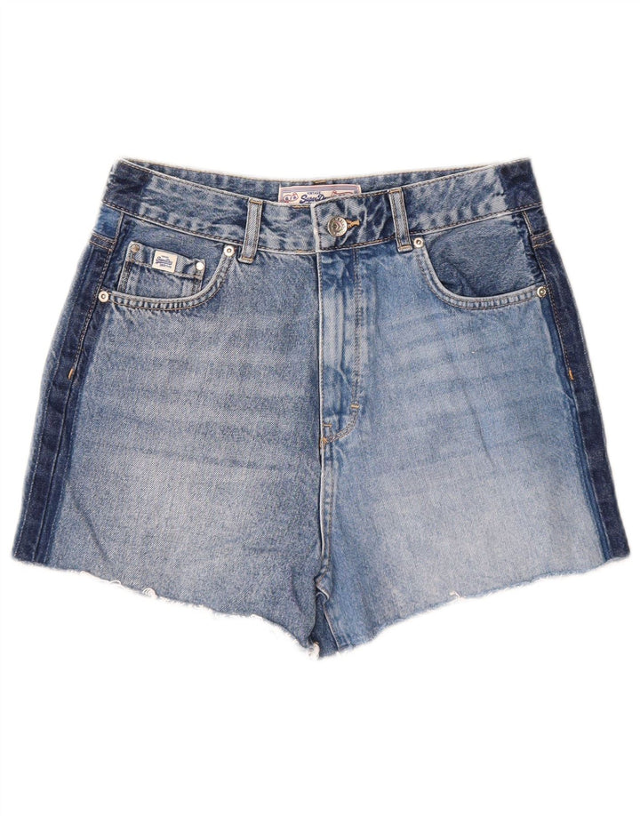 Shorts Vaqueros Superdry Mujer W28 Algodón Azul Medio