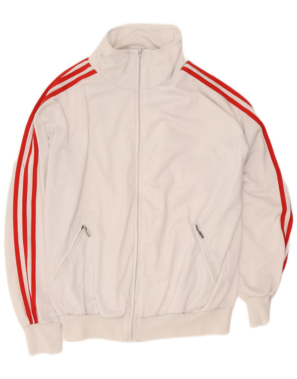 Adidas - Chaqueta de chándal holgada para hombre, talla 34/36, color blanco