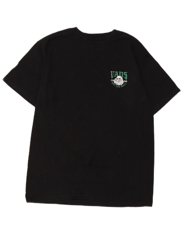 VANS Camiseta gráfica de corte clásico para hombre Top Medium Black Cotton