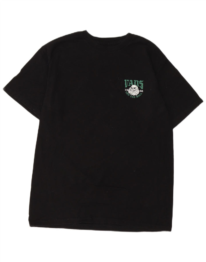 VANS Camiseta gráfica de corte clásico para hombre Top Medium Black Cotton