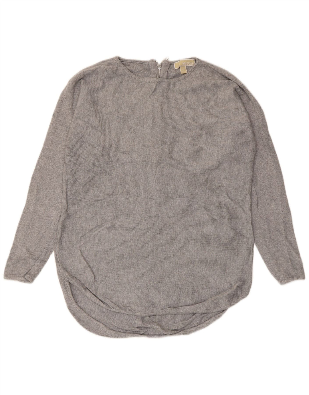 MICHAEL KORS Suéter tipo jersey con cuello barco para mujer UK 40 Gris medio