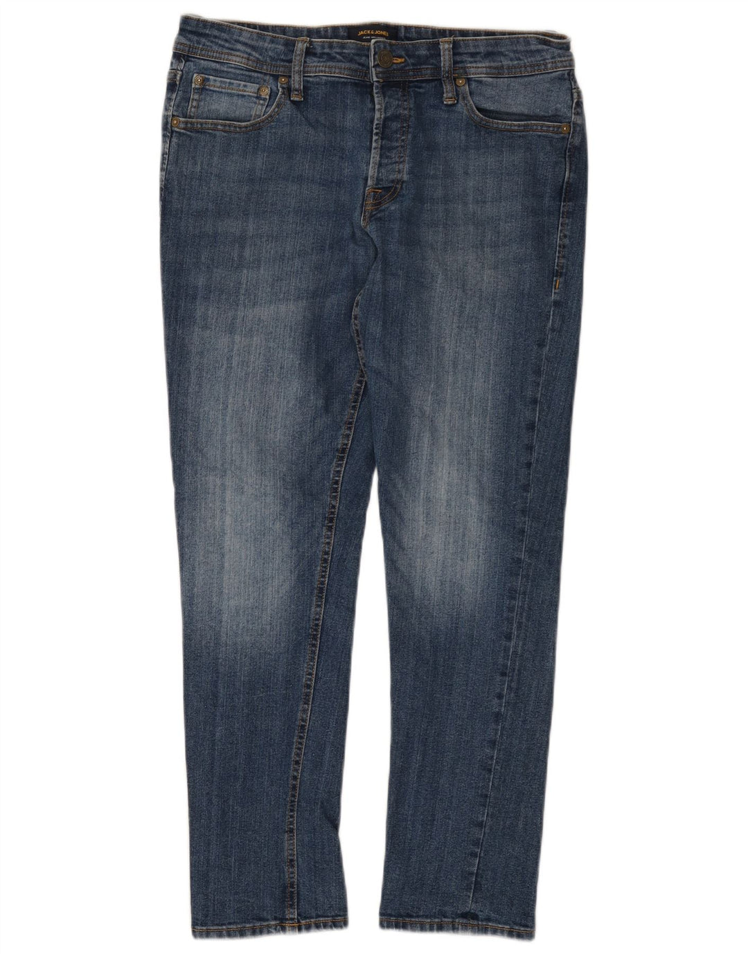 JACK & JONES Vaqueros ajustados para hombre W34 L30 Algodón azul