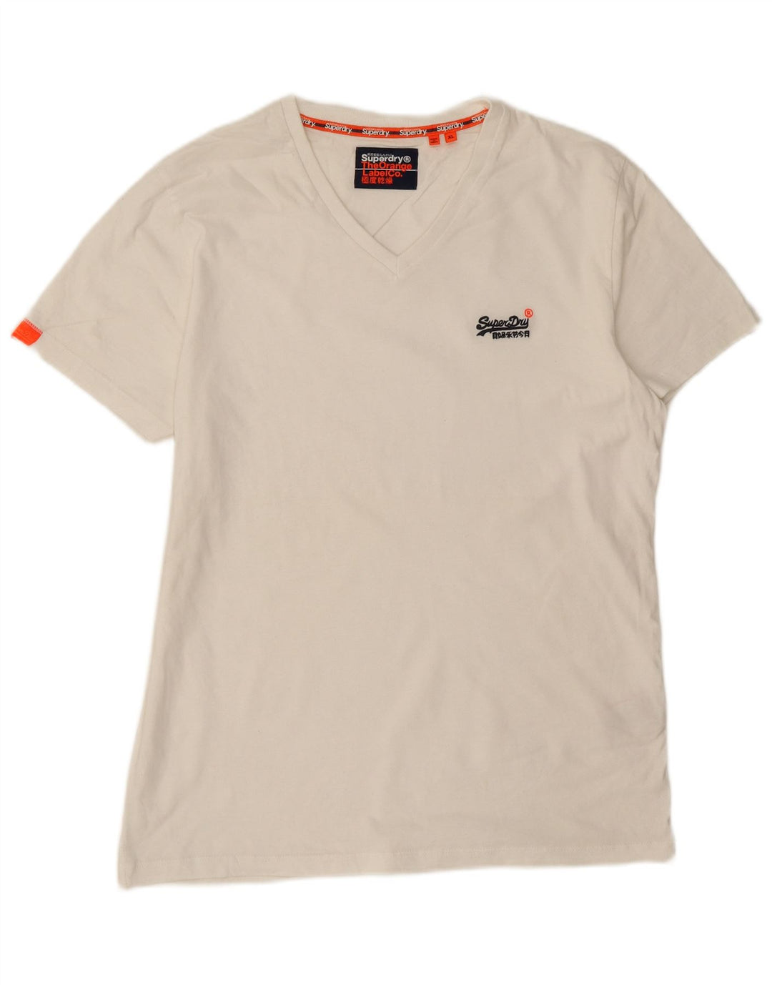 Superdry Camiseta Hombre Top XL Blanco Algodón
