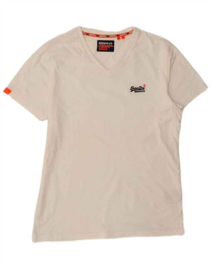 Superdry Camiseta Hombre Top XL Blanco Algodón