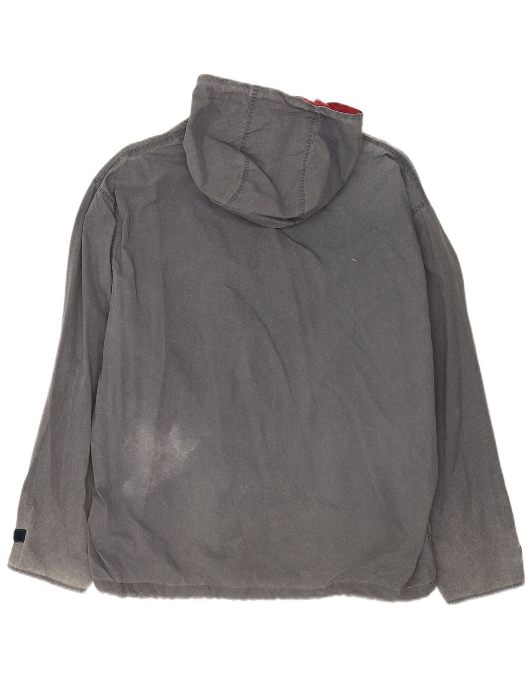 Think Pink Chaqueta cortavientos con capucha para hombre UK 48 4XL Poliéster gris