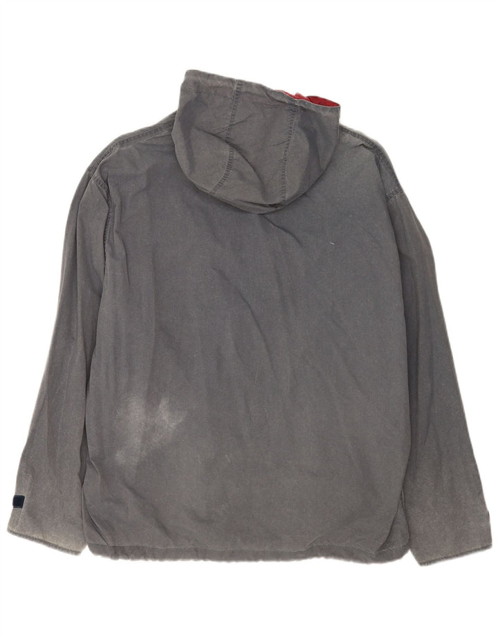 Think Pink Chaqueta cortavientos con capucha para hombre UK 48 4XL Poliéster gris