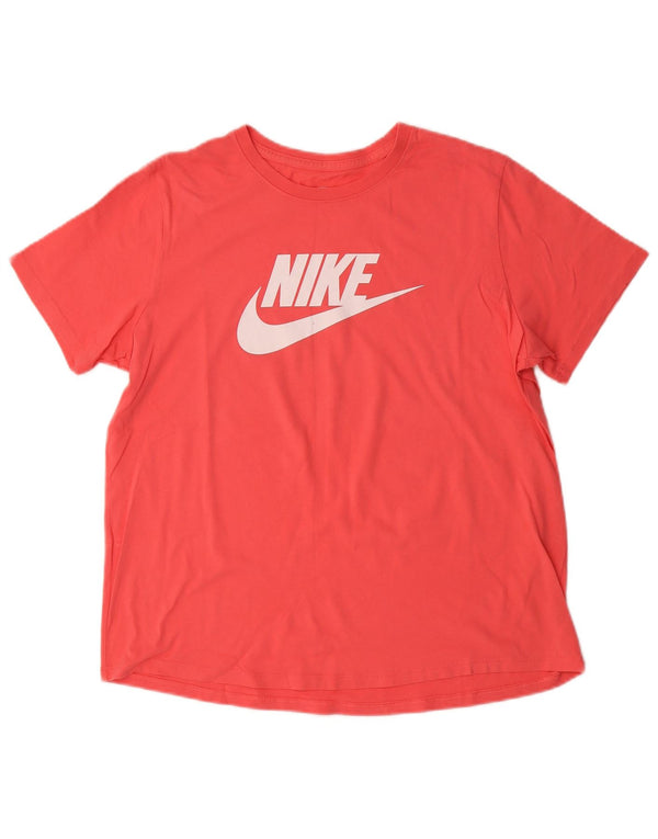 NIKE Womens Graphic T-Shirt Top UK 16 Large Red
