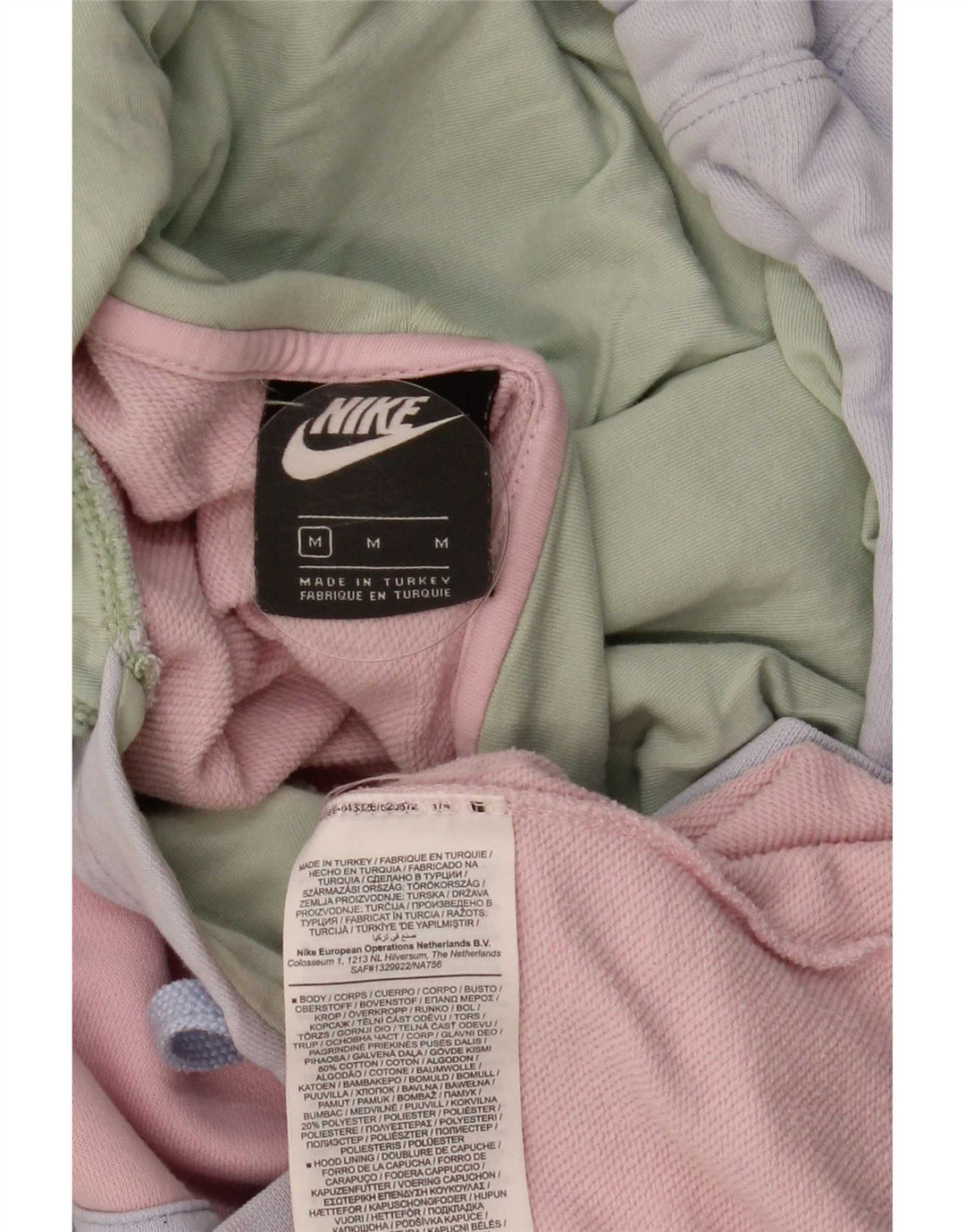 Nike - Jersey con capucha extragrande para mujer, talla 40, talla mediana, multicolor