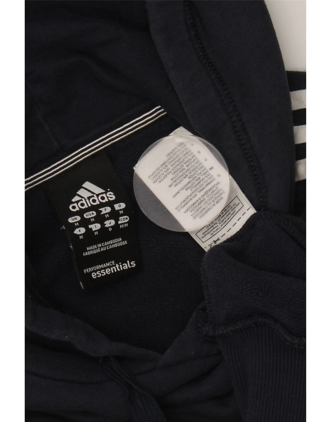ADIDAS Hombre Sudadera con capucha Jumper Medium Azul Marino Algodón