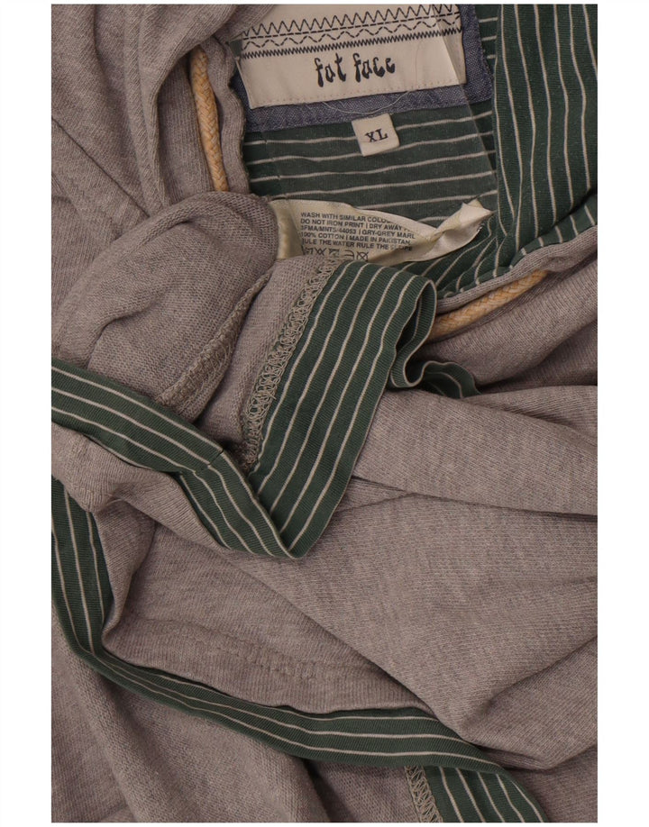 Sudadera con capucha para hombre Fat Face XL Gris Algodón