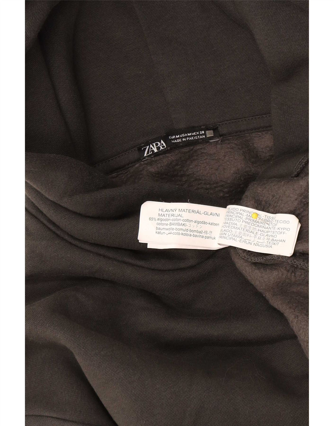 Zara Jersey con capucha extragrande para mujer UK 44 Algodón gris medio