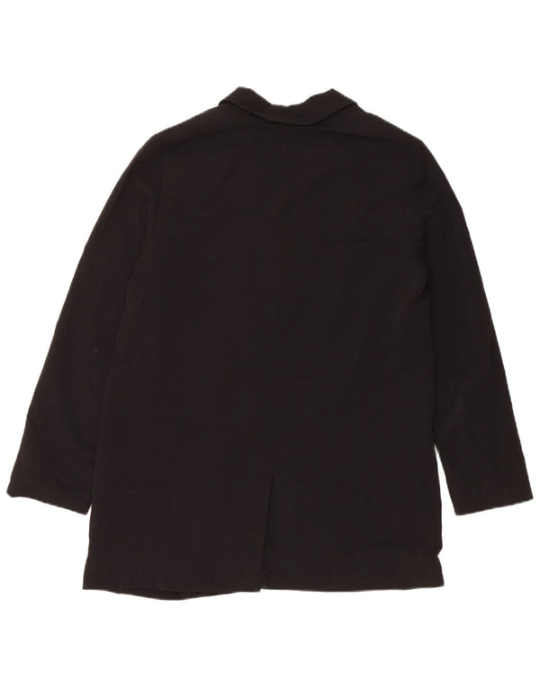 ALL SAINTS Chaqueta tipo blazer abierta para mujer UK 10 Small Poliéster negro